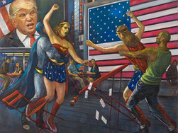 Battle of Wonder Women 30" x40" 2017