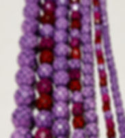 Snake Czech Glass Fire Polished Beads Ruby Fucshia Mix