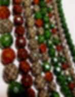 Thumbnail: Snake Czech Glass Fire Polished Beads Georgia Earth Tones