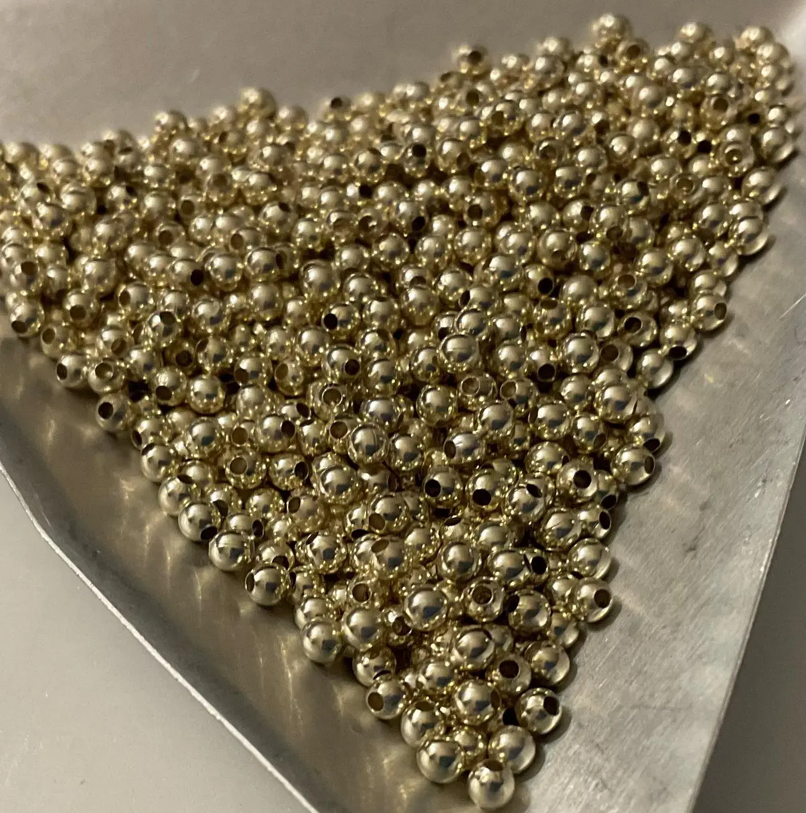 50 - 2mm Smooth (not seamed) Round 925 Sterling Silver Spacer Beads Jewelry Findings