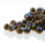 2mm Jet Bronze AB True2 Czech Glass Druk Beads