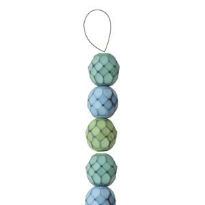 Thumbnail: Snake Czech Glass Fire Polished Beads Wind