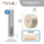 NYMO Bobbin STERLING (Silver) Nylon beading thread size chart