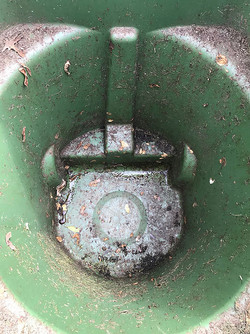 Dirty Green Trash Bin | Before