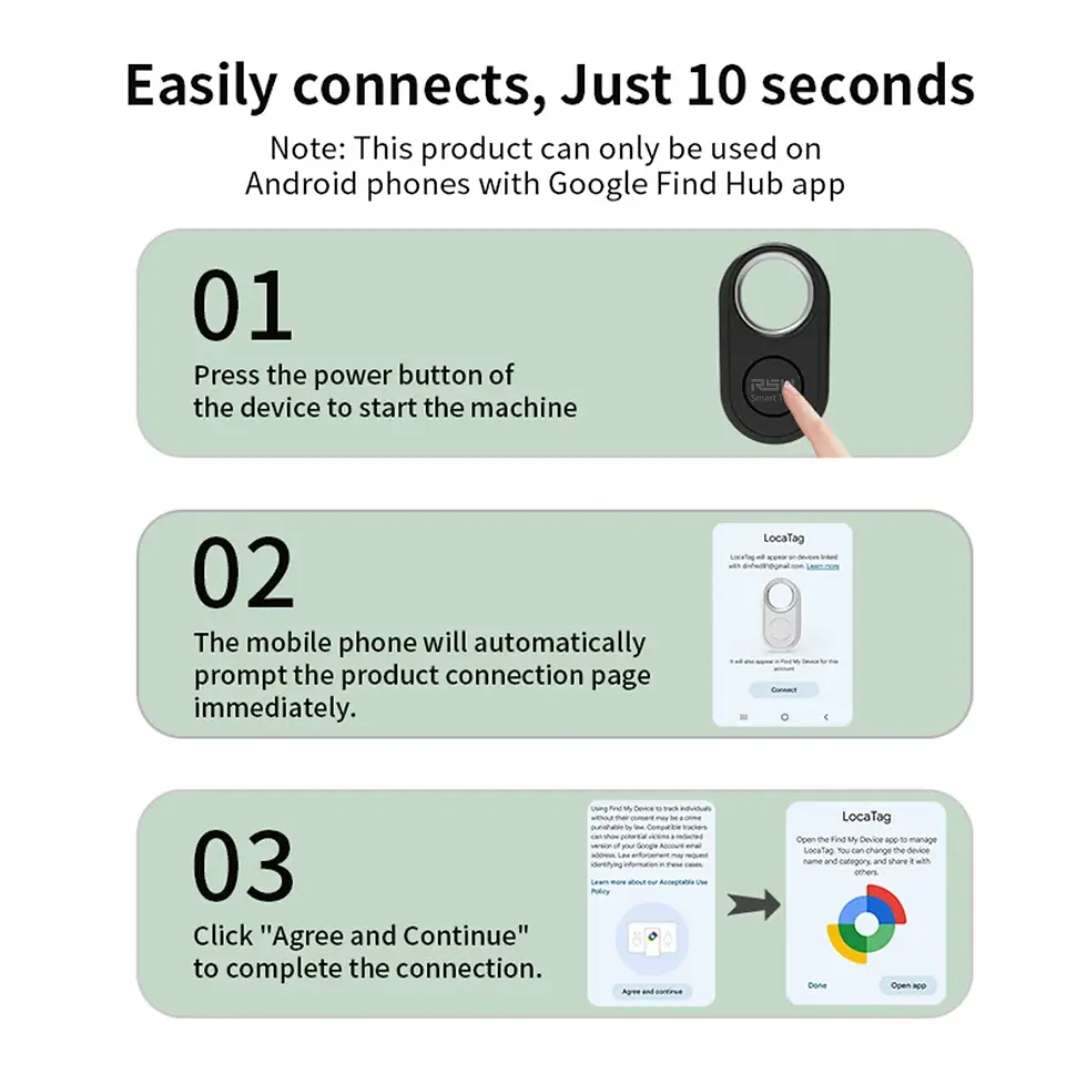 Thumbnail: Genuine Android Tracker Portable Anti-Lost Device Work With Google‘s Find Hub