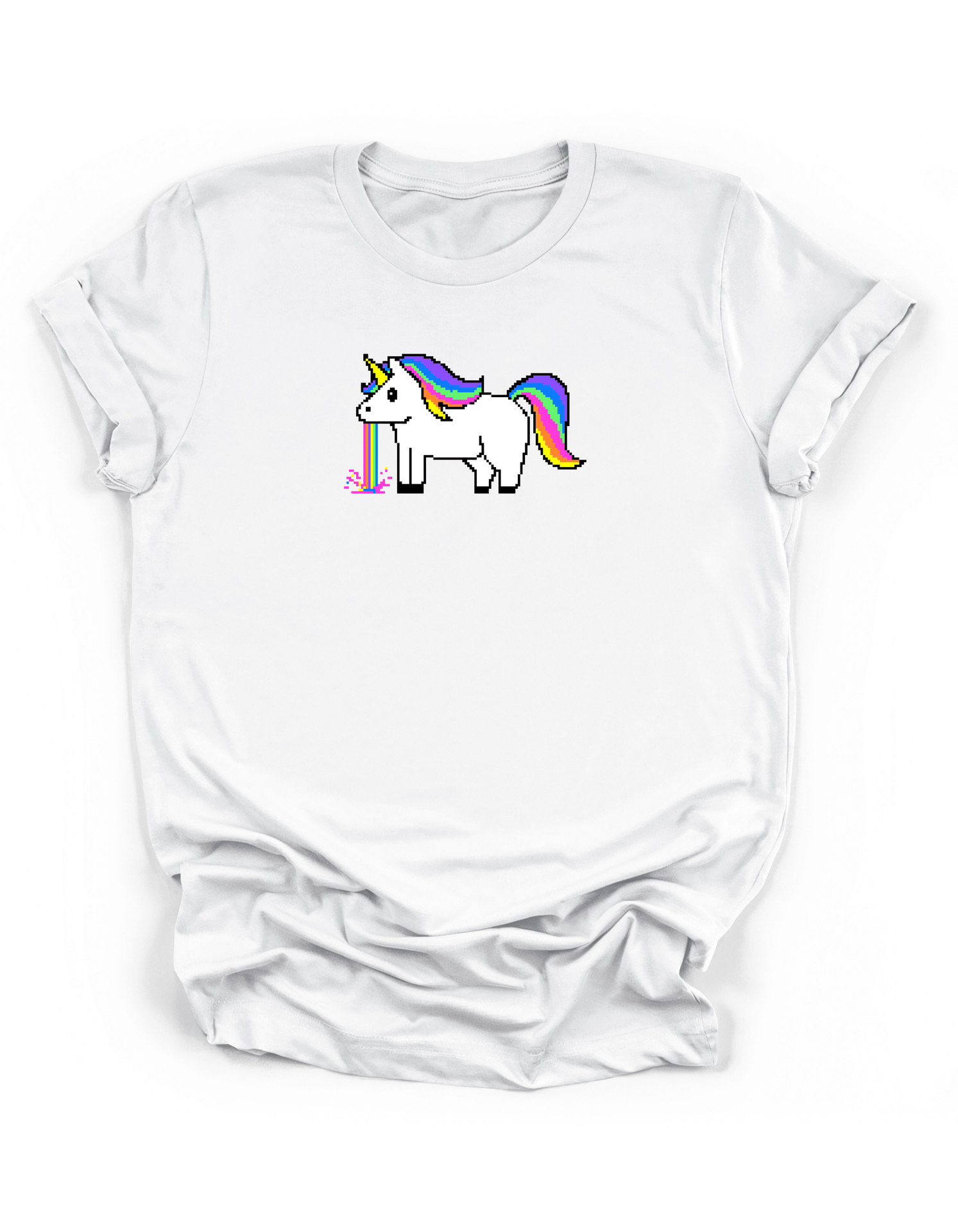 Pixel Rainbow Unicorn Tee