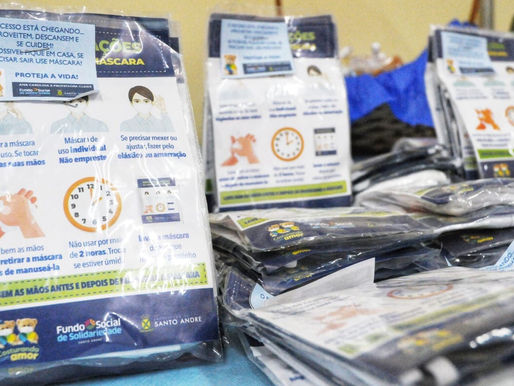 Profissionais da educação de Santo André recebem máscaras do Fundo Social de Solidariedade