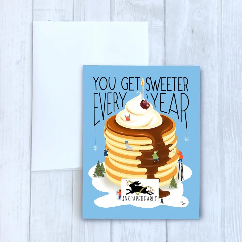 Pancake Birthday Card Yankee Beef