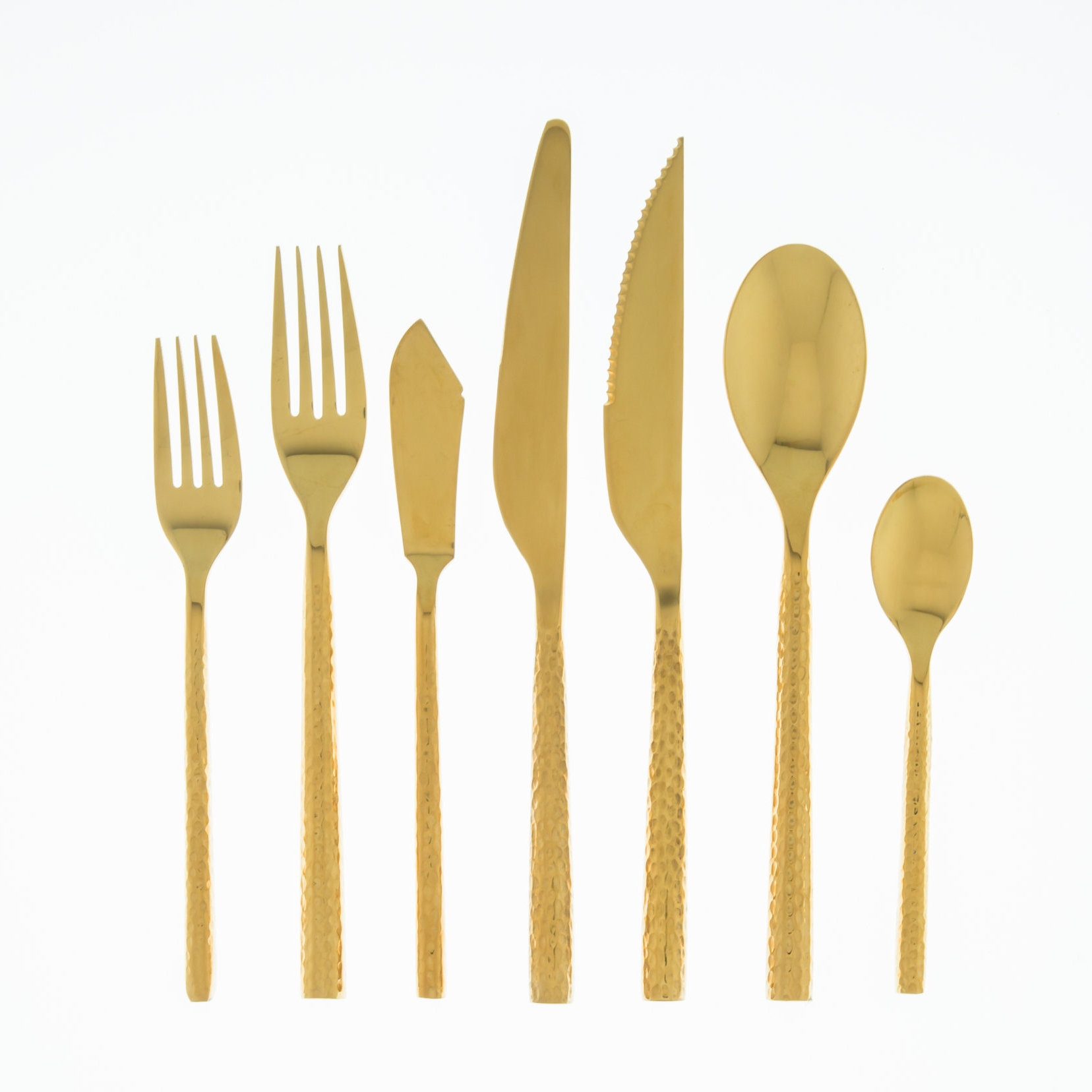 DALIA HAMMERED FLATWARE GOLD Hensley