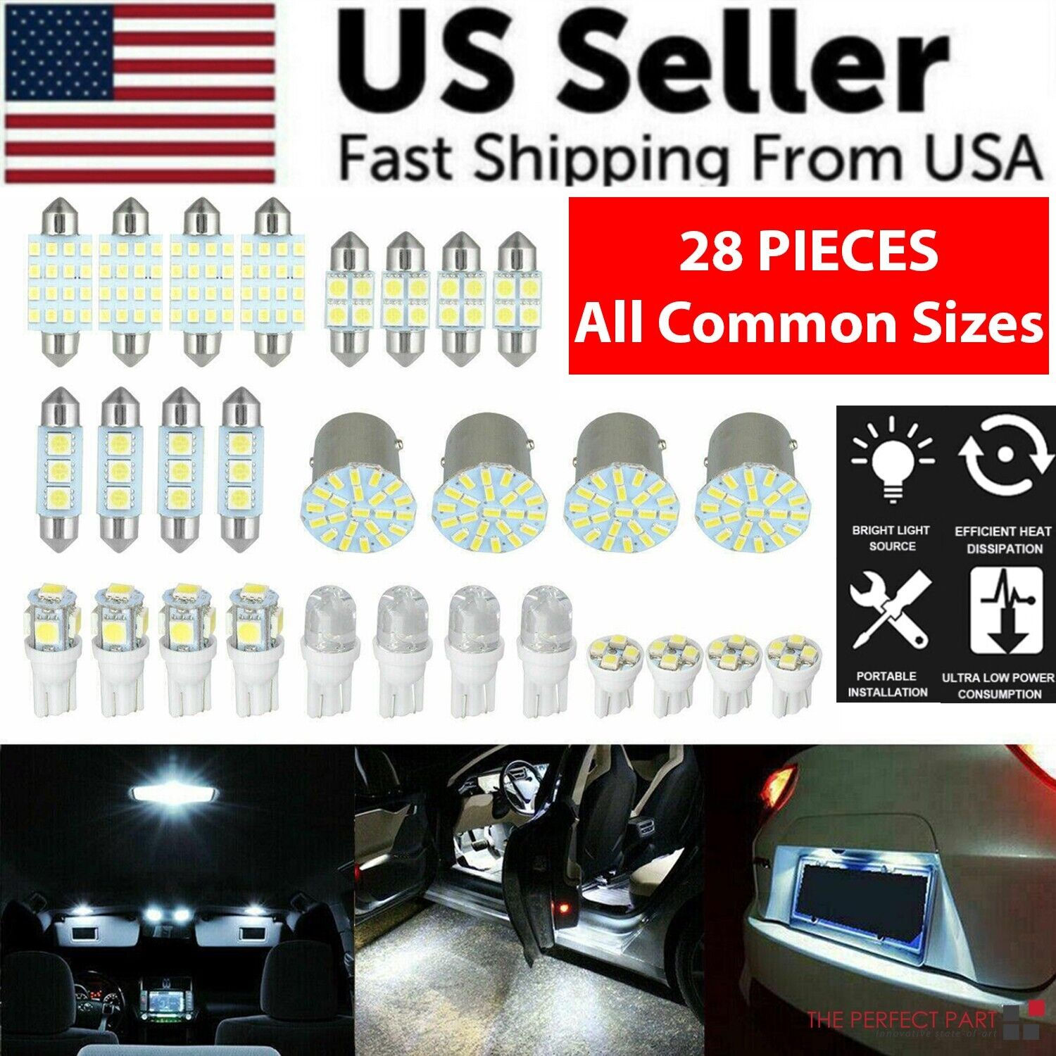 Vantix 28x Bright Interior LED Kit