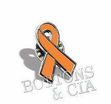 Broche e Pin Laço Laranja Escleorose e P