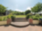 Patio and steps leading to garden in Exmoor