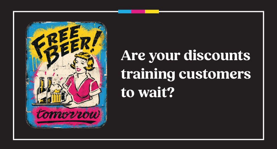 Heavy discounting isn't marketing