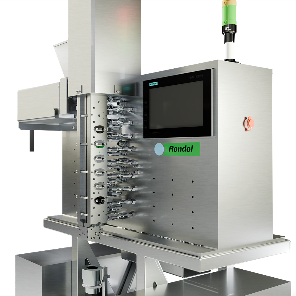 Rondol vertical hot melt extruder