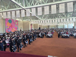 Impresionante multitud de más de 5,000 trabajadores congregados en el Palacio de Convenciones de Zacatecas celebrando el 39 Aniversario del SUTSEMOP.