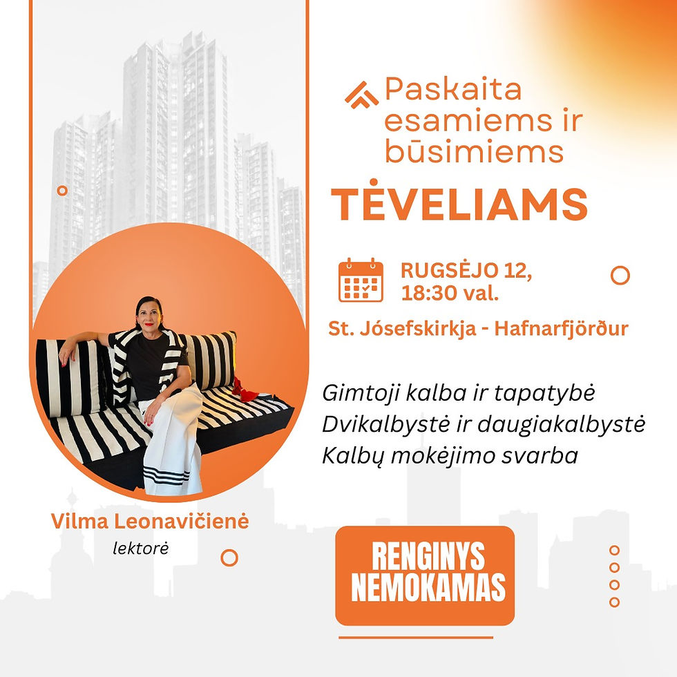 Kviečiame į susitikimą su lektore Vilma Leonavičiene