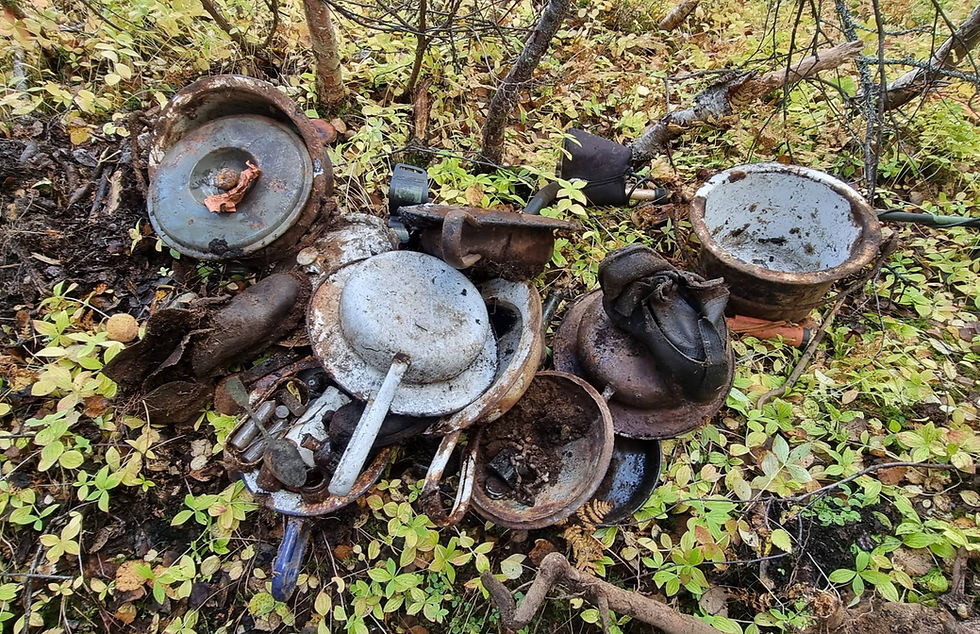 bed pans and soldier shoes