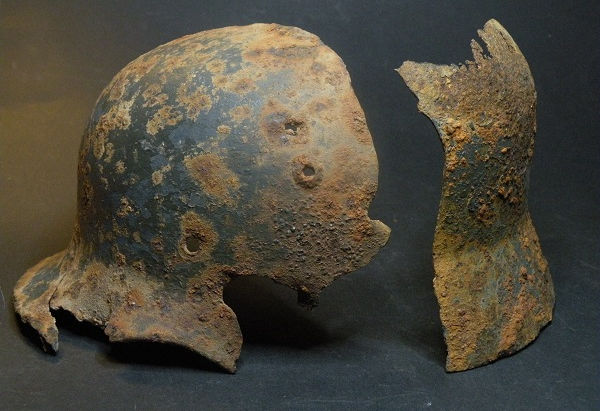 Removing rust from helmets