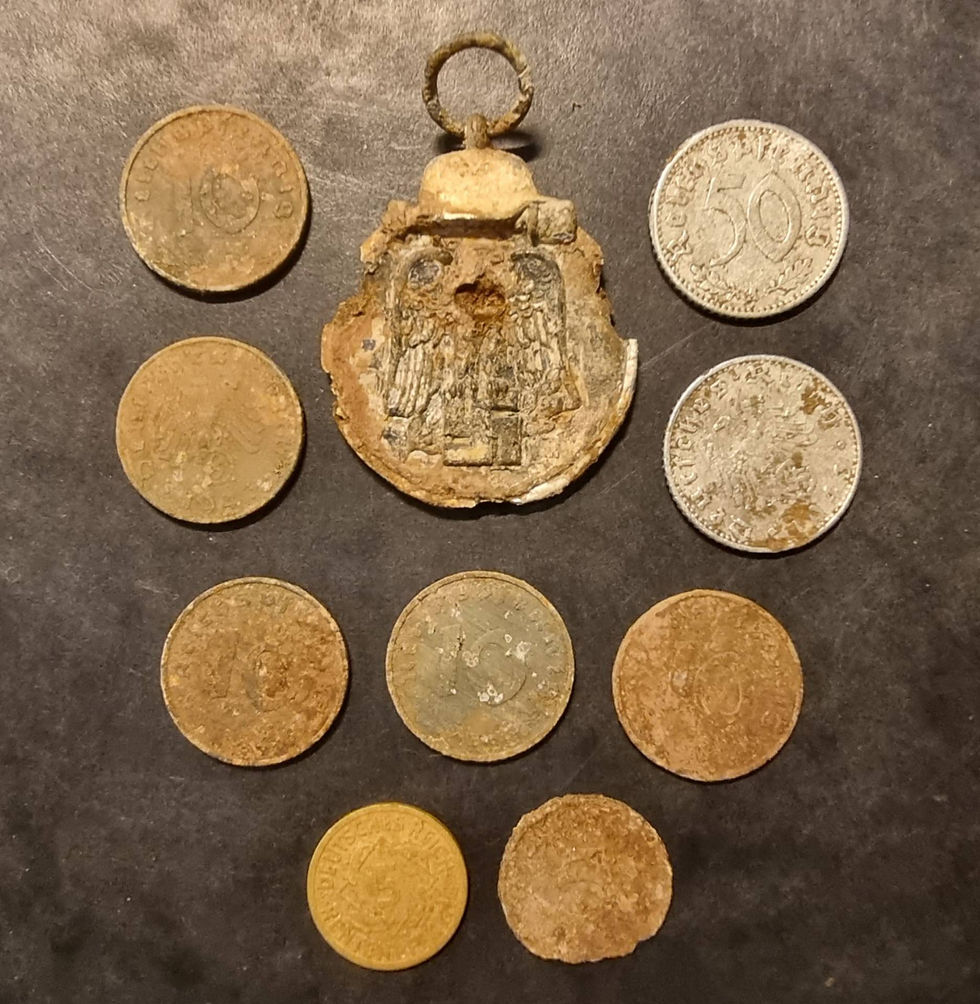 Ostfront medal and coins from germany