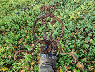wrought iron lamp holder