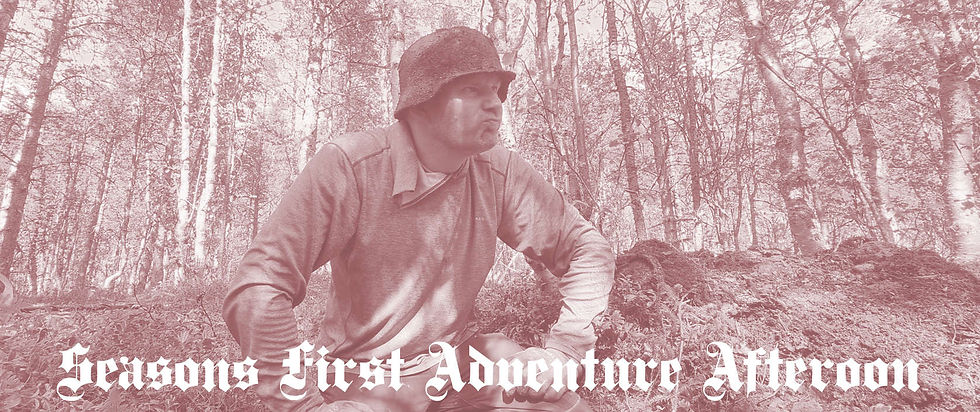 sepia colored photo of person wearing german helmet in forest