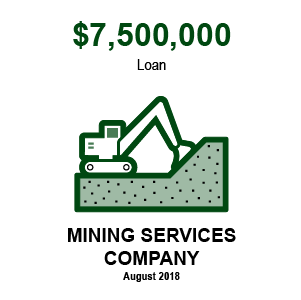 $7.5MM Loan to Mining Services Company