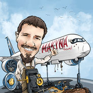 karikatura podle fotografie