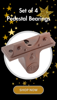 Set of 4 Pedestal Bearings for Wagons