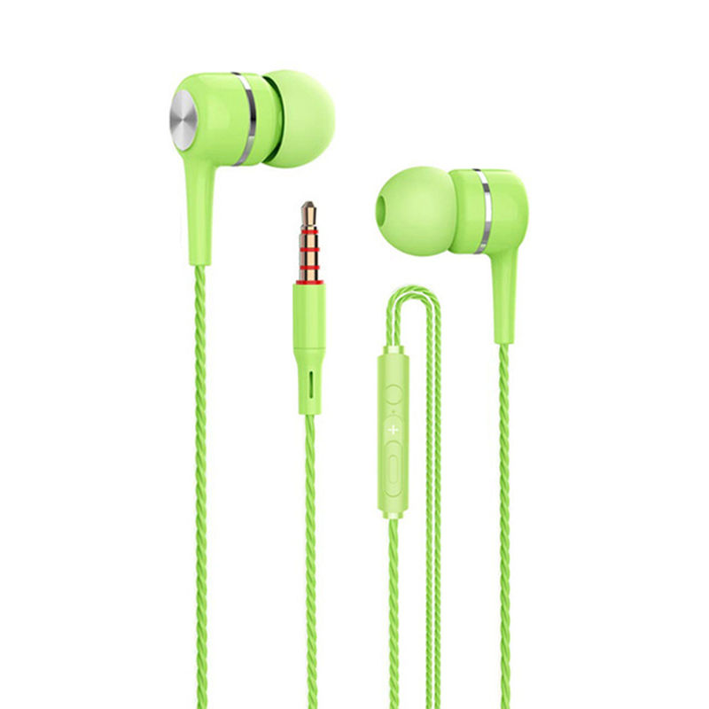 Thumbnail: Wired Headphones 3.5mm Sport Earbuds with Bass Phone Earphones Stereo Headset wi