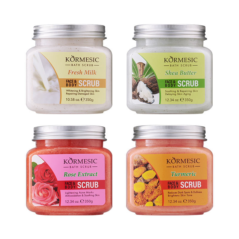 Thumbnail: KORMESIC Turmeric Body Scrub Cream Facial Moisturizing Deep Cleansing Milk Rose 