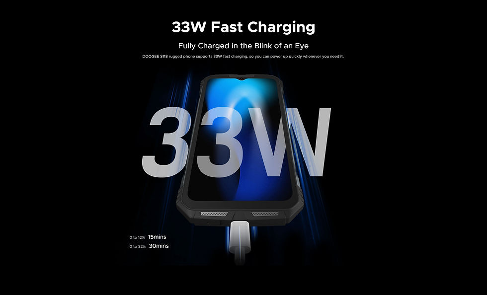 Thumbnail: DOOGEE S118 Rugged Smartphone 8GB 512GB 6.58" FHD+ Screen Helio G99 50MP AI Came