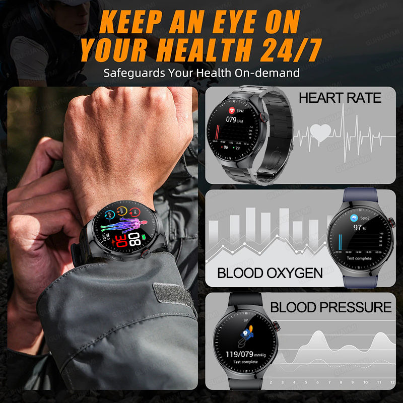 Thumbnail: 2025 New Nursing Grade Smart Watch Blood oxygen Blood Lipid Uric Acid ECG+PPG Bo