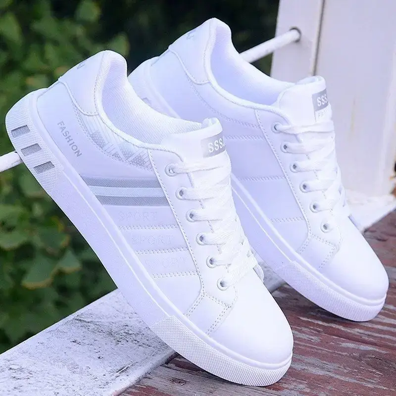 Thumbnail: Men Sneakers Casual Shoes Men Flats Zapatillas Hombre Lightweight Pu Leather Bre