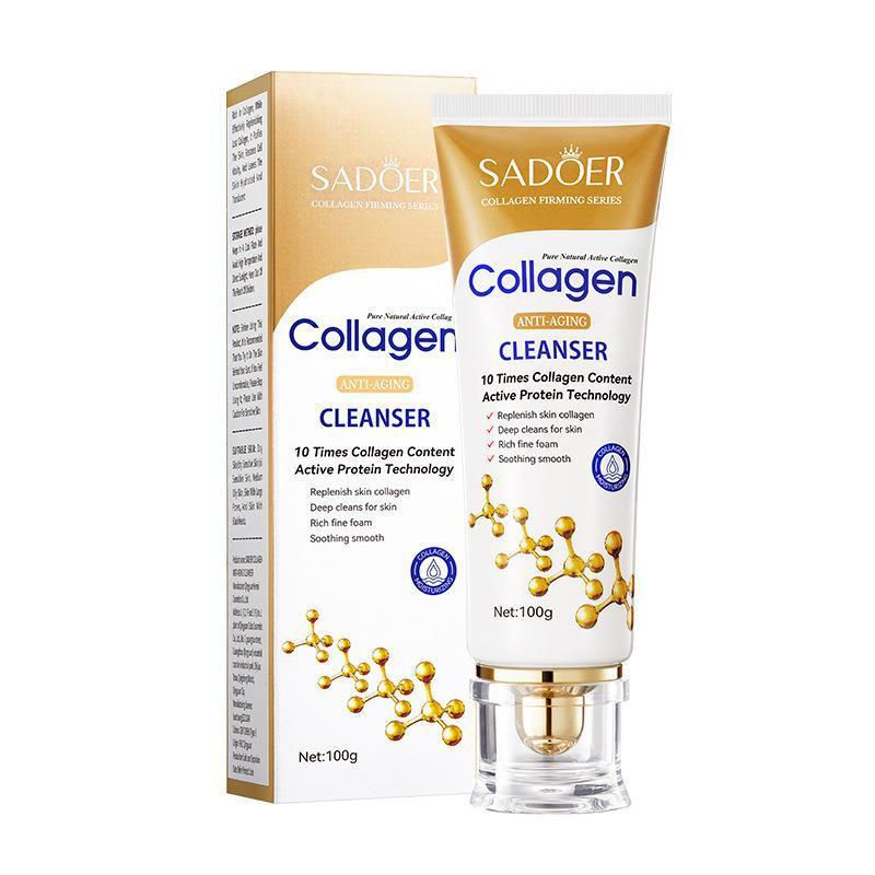 Thumbnail: Collagen Skin Care Product Set Cleansing Rejuvenating Facial Cleanser Essence Li