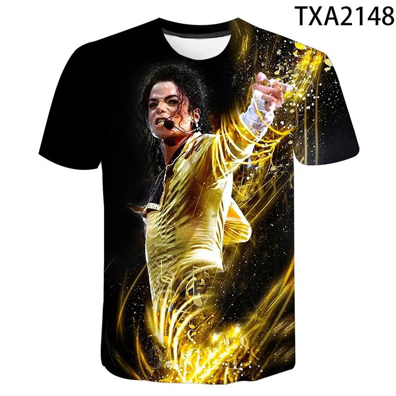 Thumbnail: TShirts Singer Michael Jackson 3D Print Casual Fashion Oversized Round Neck T Sh