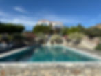 Eressos, Psinia. Villa for sale, sea view, swimming pool and beautiful garden