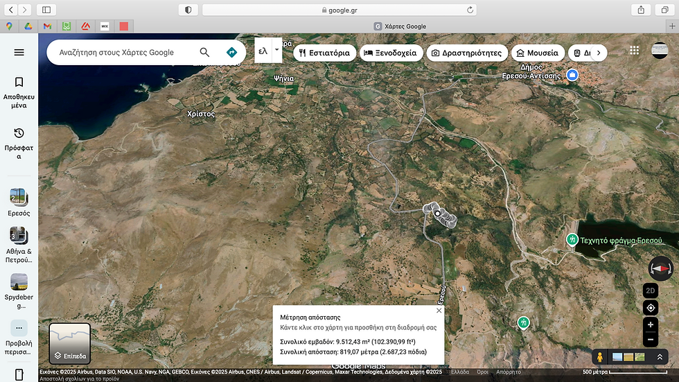 Eressos Lesvos. Olive grove for sale with easy access!!