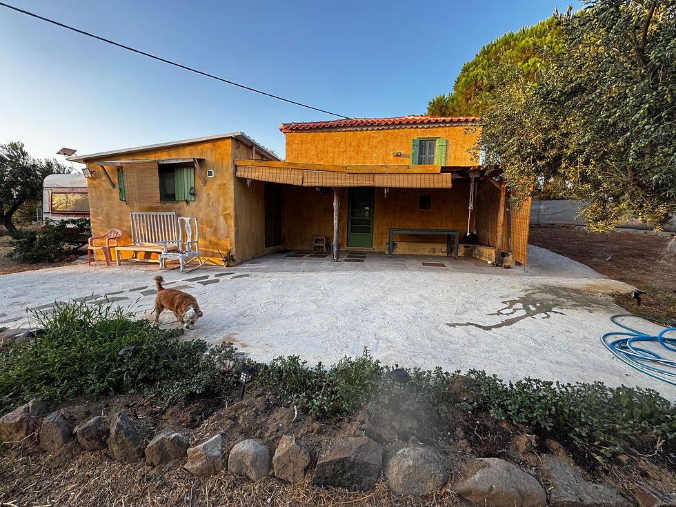 ERESSOS, PSINIA. Small house for sale within an estate with olive trees and sea view.