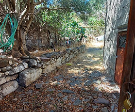 Two independent properties for sale, in one yard, in Eressos, Lesvos.