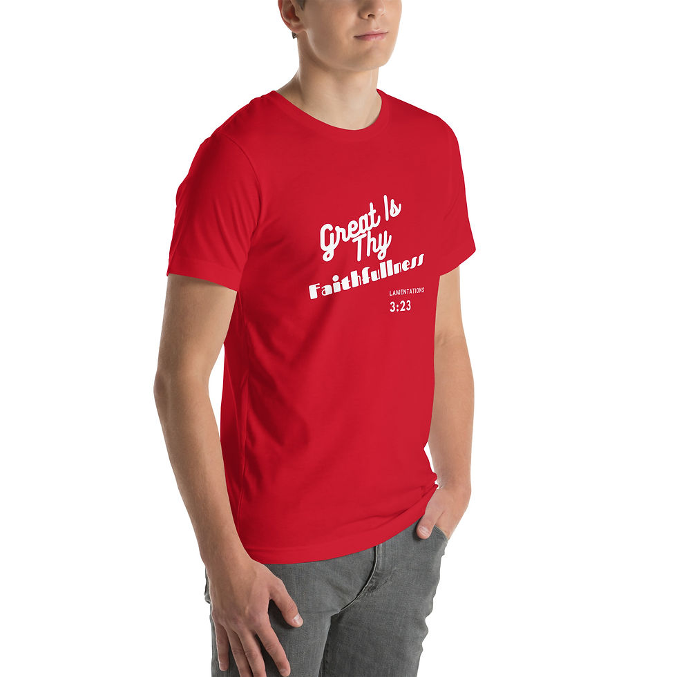 Thumbnail: Short-Sleeve Unisex T-Shirt- Great is Thy Faithfulness 