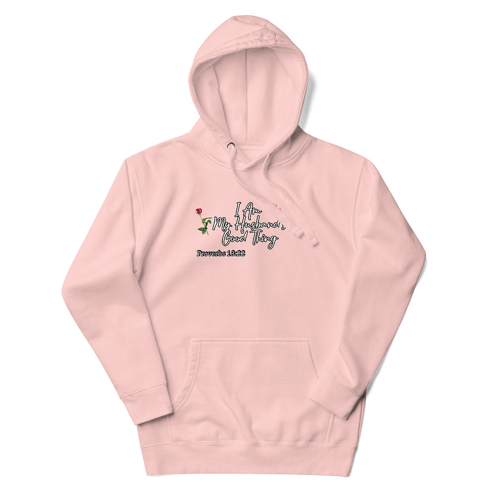Thumbnail: Womens Hoodie- I am my husbands good thing - proverbs 18:22