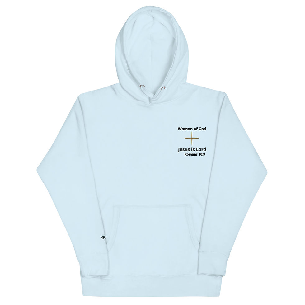 Thumbnail: Woman of God hoodie embroidery YHWH on sleeve