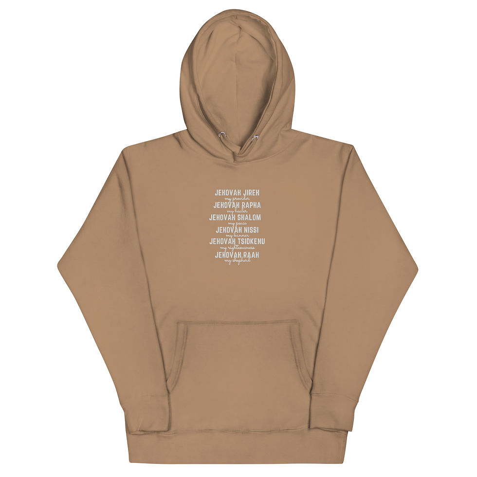 Thumbnail: Names of God embroidery unisex hoodie 