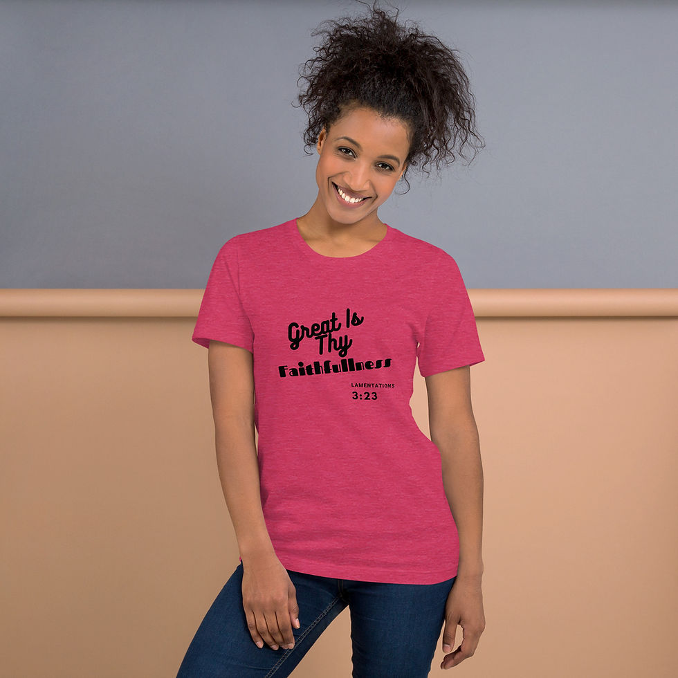 Thumbnail: Short-Sleeve Unisex T-Shirt- Great is Thy Faithfulness