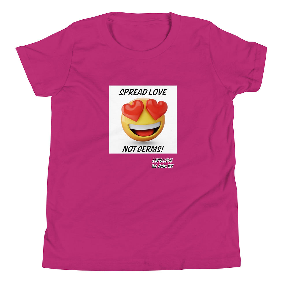 Thumbnail: Youth T-shirt Spread Love Not Germs 