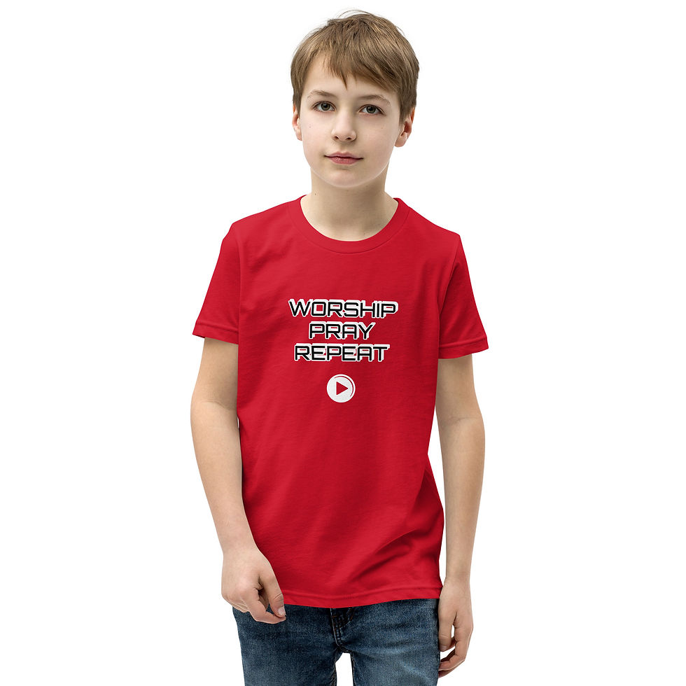 Thumbnail: Youth T-Shirt Worship, Pray, Repeat 