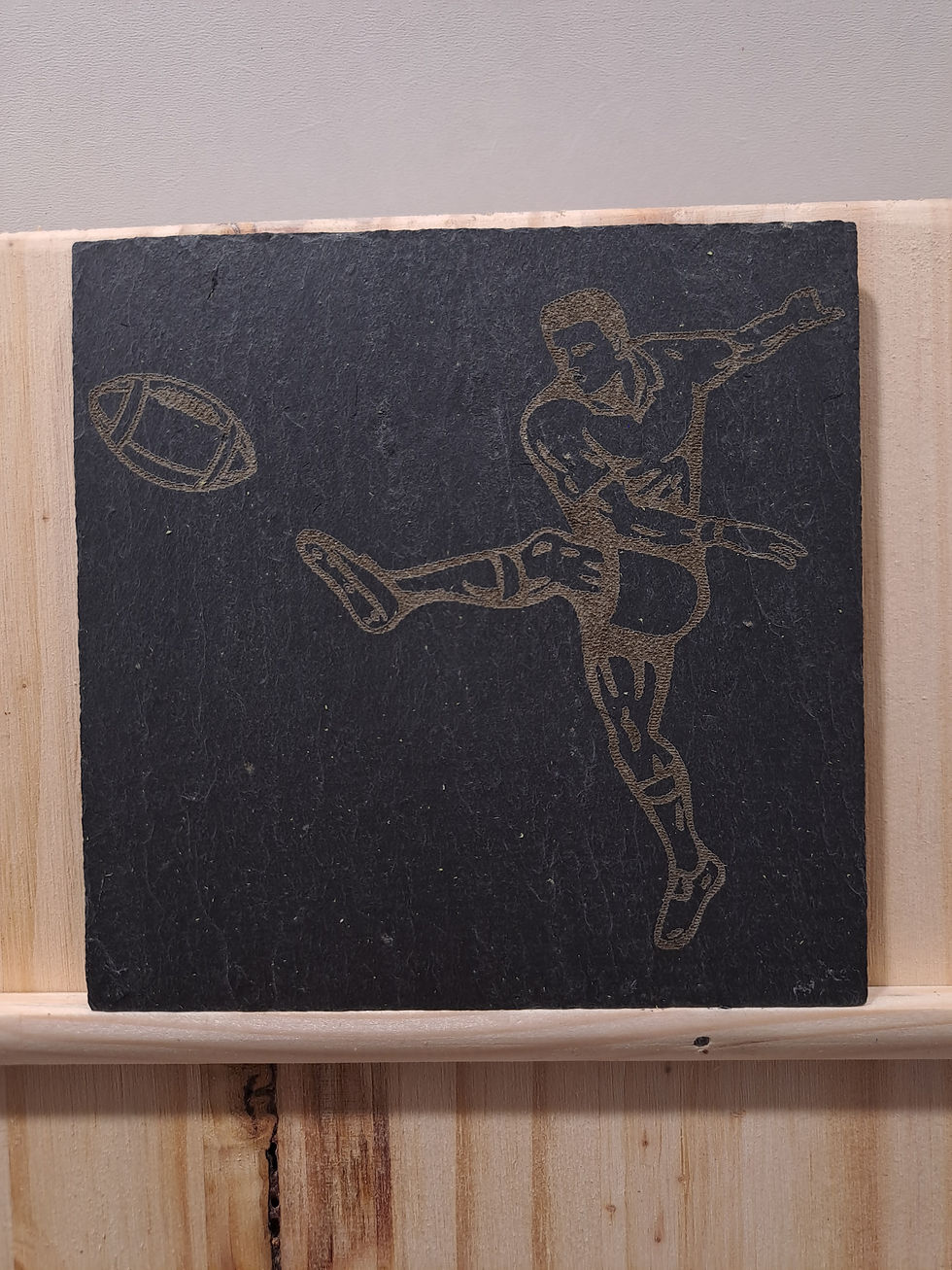 Miniature : sous verre 10x10 cm avec tampons thème RYGBY