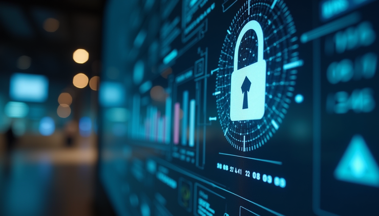 Eye-level view of a digital interface displaying data verification processes