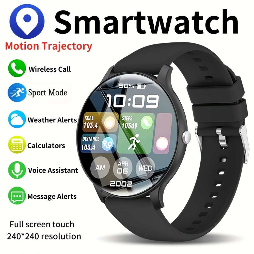 HD Touchscreen Bluetooth Smartwatch with Fitness & Call Tracking
