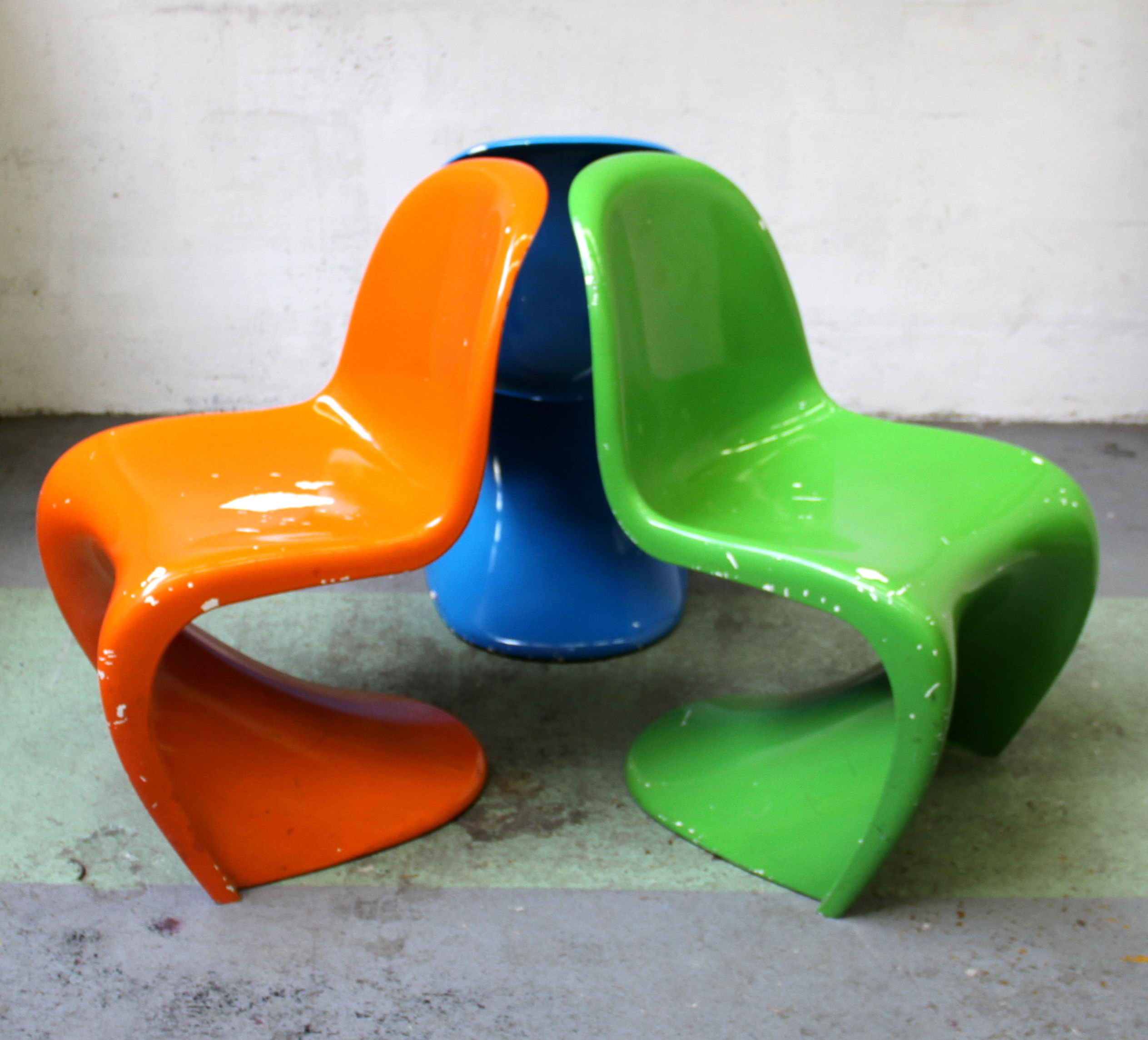 Suite de 3 chaises Verner Panton, Vitra